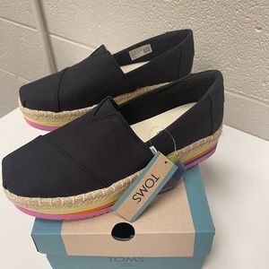 Brand New TOMS Alpargata Rainbow High Platforms